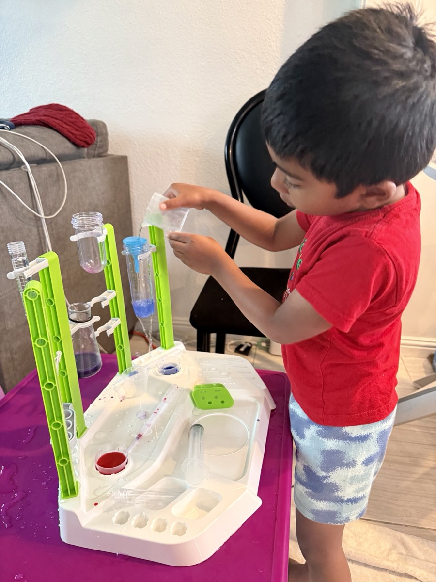 Child engaged in a learning activity